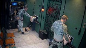 Czech military girl gets fucked in a alluring group sex club