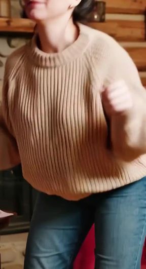 Bouncing My Big Tits in a Gay Lesbian Sweater and Other Jumpers for My 48F Soccer Coach Wanting to Fuck Her and the Entire Team!
