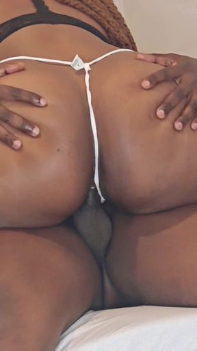 Thrilling moment from &quot;Ebony big ass French MILF rides neighbor&#039;s big cock and gets fucked hard&quot;