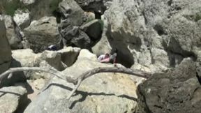 Twink fucked y straight in a beach