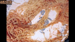 Div's Spaghetti Messy Food Sitting and Eating