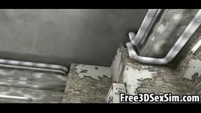 Tasty 3D cartoon ebony shemale honey gets fucked