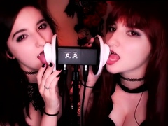 Aftynrose Asmr - Vampire &amp; Werewolf Twin Ear Licking