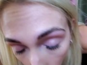 Squirting Creampie for my date on cell phone