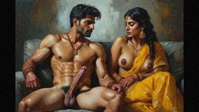 Naught indian wife cheats on her husband with his best friend in office