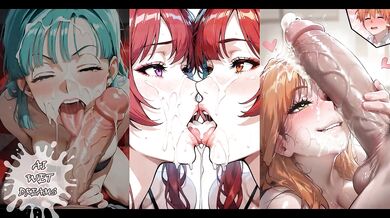 Wet Animated Cartoon Girls Choked By ASMR Pounding Flood