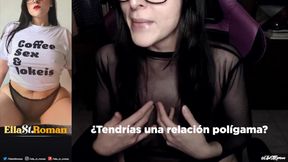 Hot Latin Babe Answers Questions in Public Interview