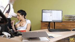 LOAN4K. Naughty Bank Executive Fucks A Big Boobed Hottie Who Needs Extra Money