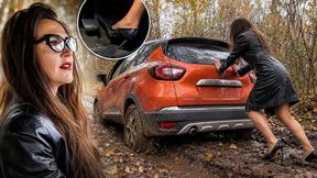IRINA WAS STUCK IN THE FOREST IN THE MUD ON THE WAY TO WORK version 2 cam full video 24 min