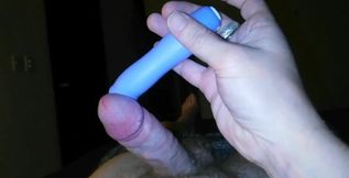 Teasing my cock with my friends toy again