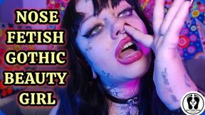 NOSE FETISH DEEDEELOVE GOTHIC BEAUTY GIRL