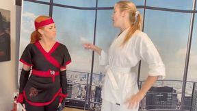 Karate Girl VS Ninja Warrior FREEZE REMOTE - SUNNIE SOLEIL & VIKA RUSLANOVA HIDEF MOV