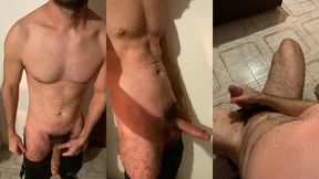 cumshot long pubes big dick