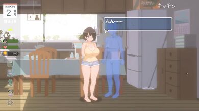 Wash your stepdaughter's big firm tits in this pixel hentai game