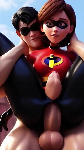 Superhero Ladyboy on a Filthy Mission - Stuffed with Cocks in Every Hole &amp; Double Penetration   Clip 2