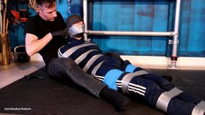 Bound And Struggling In Tape Bondage (4K)