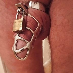 Tit clamps, cagecheck close-up