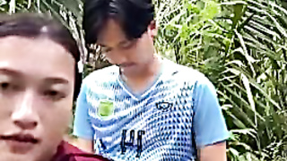 Thai Village Dame Screwing In Her Backyard