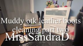 Muddy otk leather boots cleaning part two