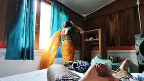 Cute Desi Bhabhi Shows Off Her Big Ass in Front of Stepbrother