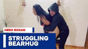 Female superhero fighting a man through the city (CcC3)