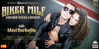 Mavi Burbujita is naughty biker MILF that gets hot from young bad boys