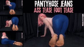 Pantyhose Jeans Ass Tease Foot Tease - mp4