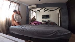 Late again &mdash;  babe? Guess the hubby didn't mind sharing you with 'colleague' Steve