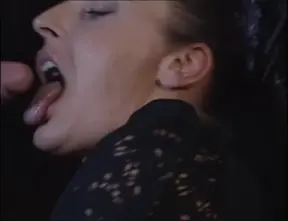 Sexy brunette double penetrated anal orgy   cum in mouth