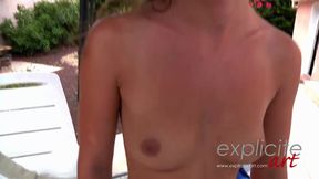 Hardcore Casting Of A French 18+ By The Pool