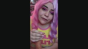 Long Nail Handjob and Blowjob Facial