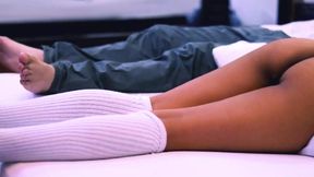 The best friend seduces her colleague&#039;s boyfriend and fucks him in his room while she is in a yoga class.