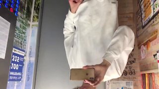 Stuck in an elevator for public handjob my first time in elevator