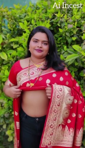 Indian woman in red sari