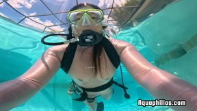 Aquaphilias Kim Chi Her First SCUBA Lesson wearing Sheer Leohex