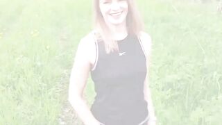 Blond Bombshell Outdoor Sex Adventure - Raw Doggy-Style Fucking with Facial
