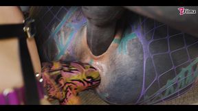 crazy anal threesome - anuskatzz double penetrated - boy & dominatrix with strap on - dp,gape, atm, prolapse - zf026