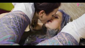 crazy anal threesome - anuskatzz double penetrated - boy & dominatrix with strap on - dp,gape, atm, prolapse - zf026