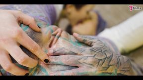 crazy anal threesome - anuskatzz double penetrated - boy & dominatrix with strap on - dp,gape, atm, prolapse - zf026