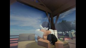 Big-As tomboy gets doggystyle in 3D Roblox condo