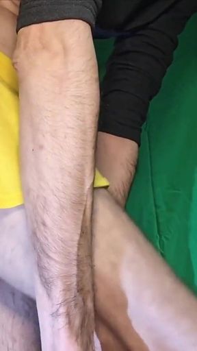 Pale Yellow Thong Under Yellow Skirt