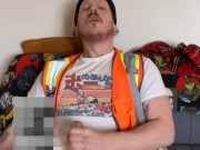 Blue collar ginger jerks off