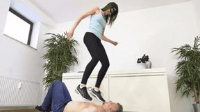 Weakling used as a stepper and training mat
