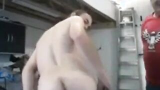 Dancing Daddy Bear Flashes His Big Cock on Webcam