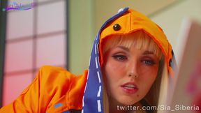 Naughty Runa Plays with Black Toy