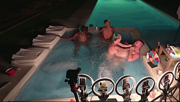 Hardcore Hot Tub Orgy Deliah Grace, Lyric Sky &amp_ Nikki Zee