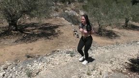 Hiking in Bondage through the spanish Woods - Intense Training Lesson for Roxy - Part 1 mp4 HD