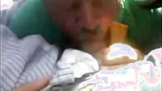 Stranger Inhales Father's Fuckpole in Camper - Amateur Outdoor Blowage