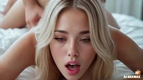 Virtual 3D babe rides and cums in home anal sex