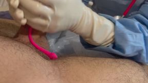 Nurse with Latex gloves makes you cum using her hands and a vibrator - medical exam medfet femdom
